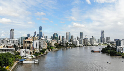 city skyline of brisbane