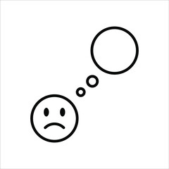 Fototapeta premium Head think concept icon design. Message talk sign. Creative idea symbol. on white background