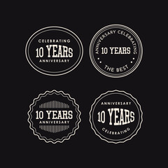 Fototapeta na wymiar 10 years anniversary logo concept.
