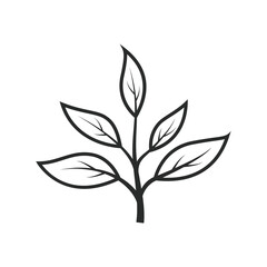 Tree branches and leaves icon vector design illustration