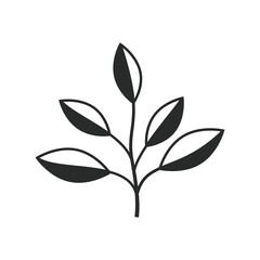 Tree branches and leaves icon vector design illustration