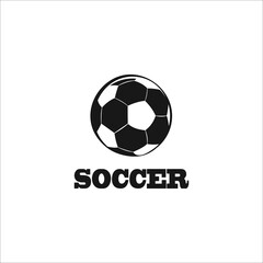 Obraz premium soccer logo design template silhouette vector icon
