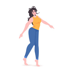 beautiful girl sexy woman female cartoon character standing pose full length isolated vector illustration