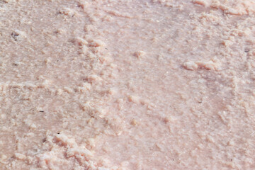 Natural salt crystal texture, macro, close-up. Salty lake shore background