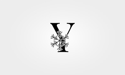 alphabet snow flake letter y