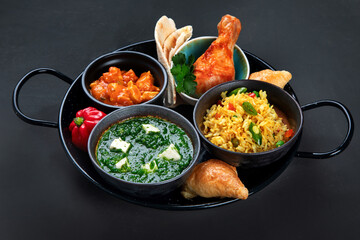 Assortment Indian recipes food various.