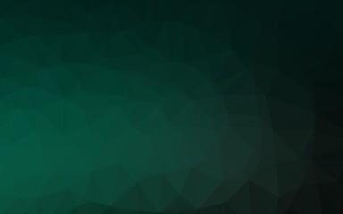 Dark Green vector blurry triangle pattern.