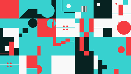 Bauhaus Abstract Vector Composition Design