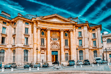 PARIS, FRANCE - JULY 08, 2016 : Pantheon-Sorbonne University , also known as Paris 1, is a public research university in Paris, France.