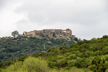 Fototapeta na wymiar Medieval castle of Castellar de la Frontera, Old Castellar, Cadiz, Spain