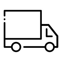 Pixel perfect simple truck line icon
