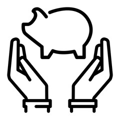 Pixel perfect saving line icon