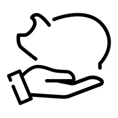 Pixel perfect money deposit investment line icon