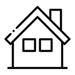 Pixel perfect thin minimal home house line icon