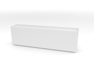 3D box on white background
