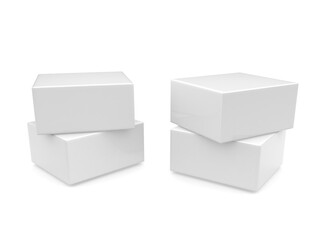 3D box on white background