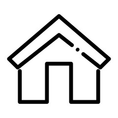 Pixel perfect thin minimal home house line icon