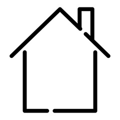 Pixel perfect thin minimal home house line icon