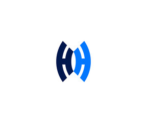 Letter HH logo design vector template