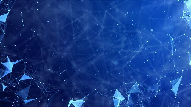 Abstract plexus Loop background with connected lines and dots. Plexus geometric effect. Digital data visualization. Futuristic technology style low-poly element for design Medical, Science, Chemistry