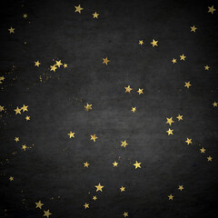 Confetti, golden texture on a dark background