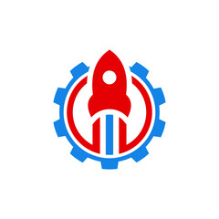 rocket industry logo vector