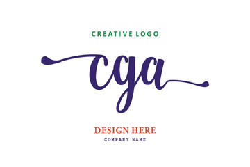 pharmacy logo composition of the letter CGA is simple, easy to understand, simple and authoritative