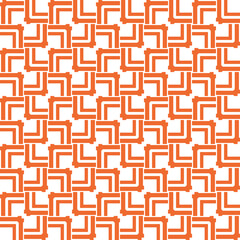 Vector seamless pattern texture background with geometric shapes, colored in orange, white colors.
