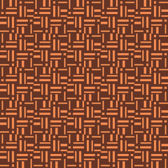 Vector seamless pattern texture background with geometric shapes, colored in brown, orange colors.