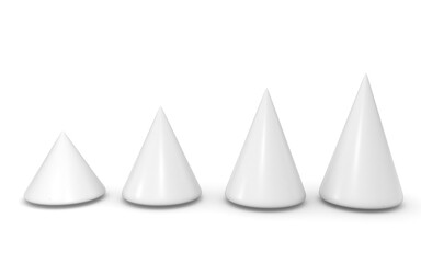 Fototapeta premium 3d cone on white background