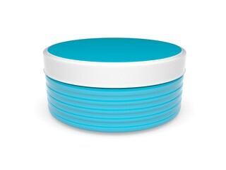 3d  cream container on white background