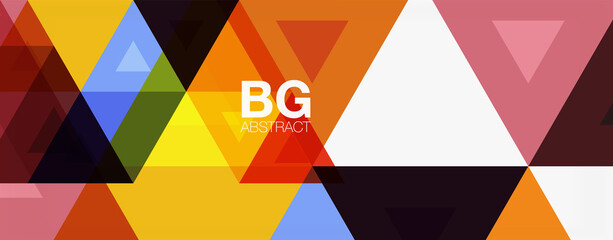 Mosaic triangle pattern abstract background for cover, banner, flyer and poster and other template