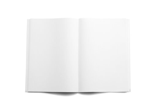 Blank magazine on white background