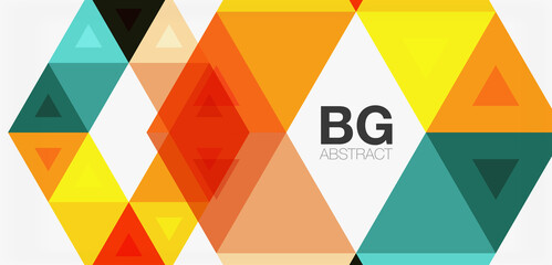 Mosaic triangle pattern abstract background for cover, banner, flyer and poster and other template