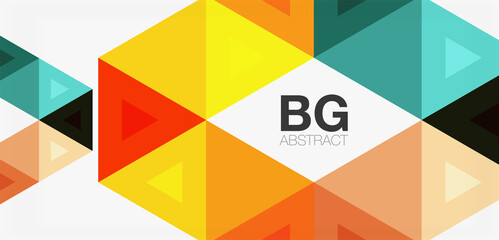 Mosaic triangle pattern abstract background for cover, banner, flyer and poster and other template