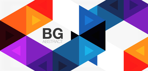 Mosaic triangle pattern abstract background for cover, banner, flyer and poster and other template