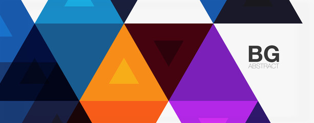 Mosaic triangle pattern abstract background for cover, banner, flyer and poster and other template