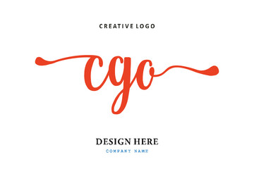 pharmacy logo composition of the letter CGO is simple, easy to understand, simple and authoritative