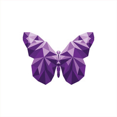 butterfly Geometric Triangle Logo Icon Design  butterfly Triangle