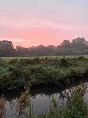 sunrise over the river