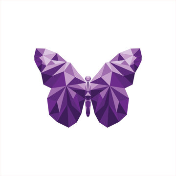 butterfly Geometric Triangle Logo Icon Design  butterfly Triangle