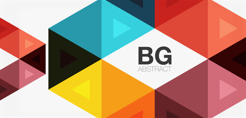 Mosaic triangle pattern abstract background for cover, banner, flyer and poster and other template