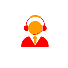 Customer Service Icon - User With Headphone