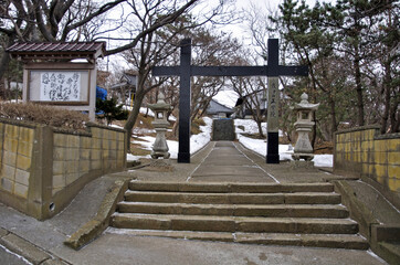 Fototapeta premium 厳寒の江差・正覚院
