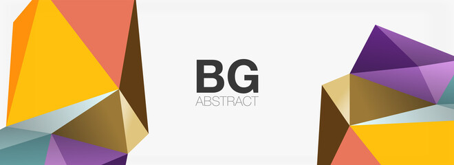 3d mosaic abstract backgrounds, low poly shape geometric design