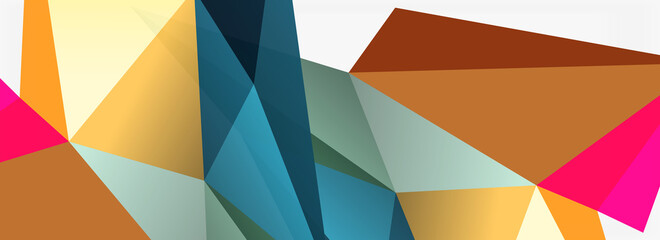 3d mosaic abstract backgrounds, low poly shape geometric design