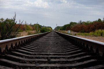 railroad in autumn