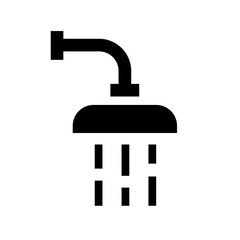 Shower icon vector, bathroom and personal hygiene, showering head sprinkler pictogram, bath isolated on white background line outline art