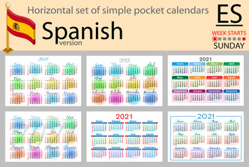 Andorra horizontal pocket calendars for 2021