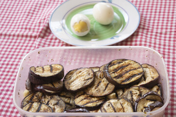 grilled slices of eggplants